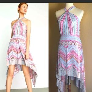 BCBG Maxazria asymmetrical geometric print dress